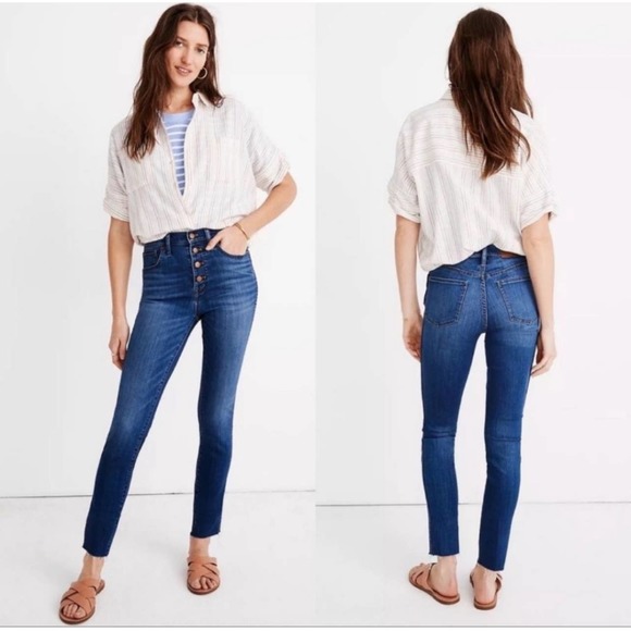 Madewell Denim - Madewell 10” High Rise Skinny Button Fly Jeans | Size 25